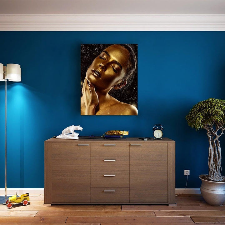 Artnapi Malen nach Zahlen Erwachsene mit Rahmen | DIY Handgemalt | Gold überall | Kit für Anfänger u