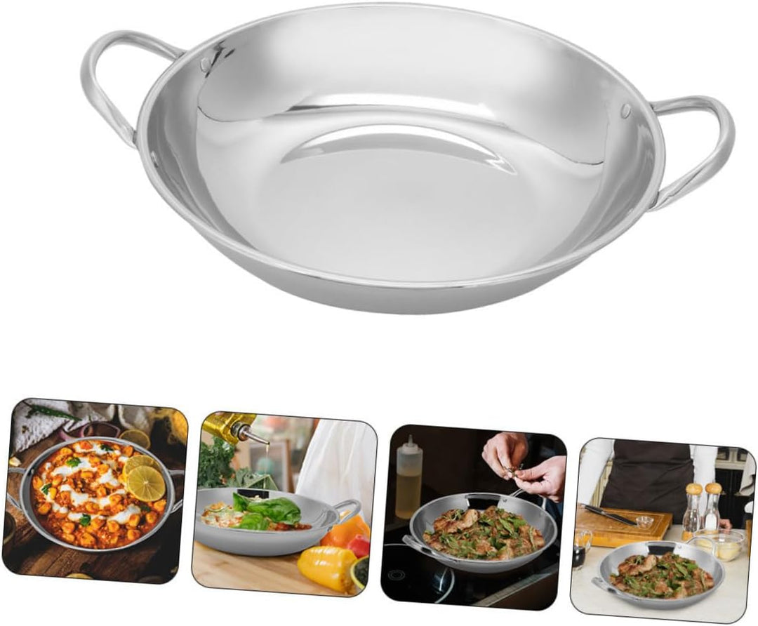 Garneck 2st Topf Aus Edelstahl Braten Camping Bratpfanne Aus Edelstahl Mit Deckel Küche Pfanne Steak