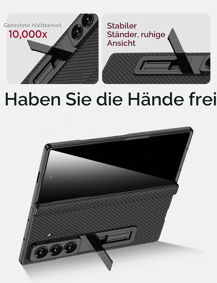 Miimall Privacy Case Kompatibel mit Samsung Galaxy Z Fold 7 Hülle Anti-SPY Displayschutz+Scharniersc