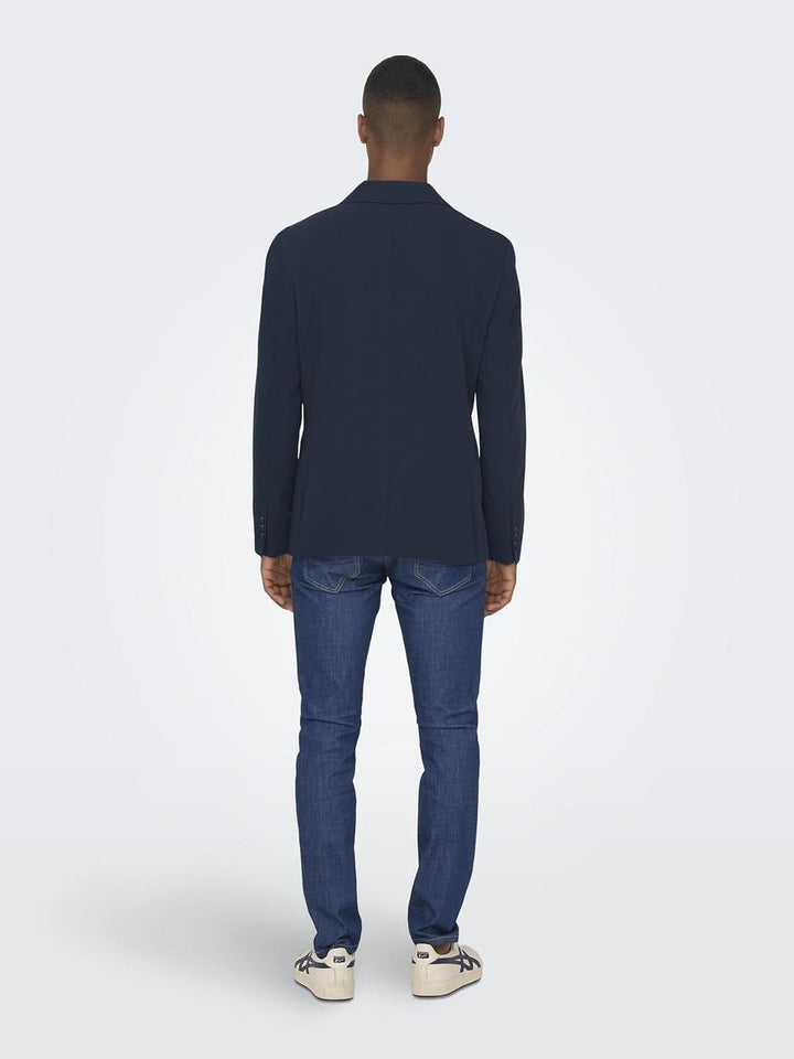 Only &amp; Sons Male Blazer -ONSEVE Blazer | Blazer 48 Navy Blazer, 48 Navy Blazer