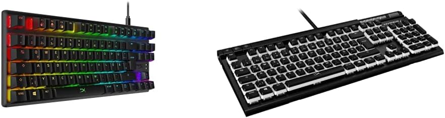 HyperX HX-KB7RDX-DE Alloy Origins Core, RGB Mechanische Gaming Tastatur, Tenkeyless, Red switches, S