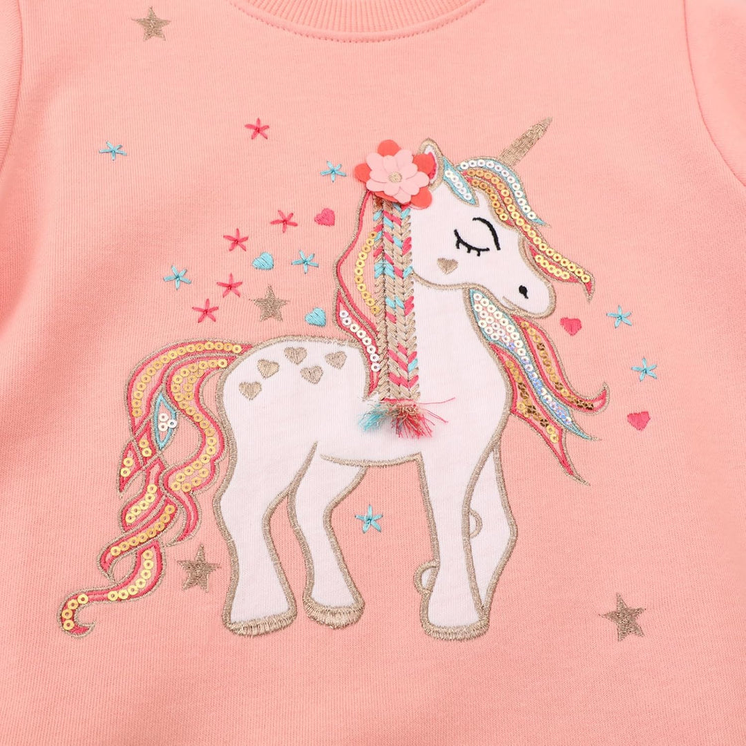Sweatshirt Mädchen Pullover für Kinder Süss Cartoon Sweater Mädchen Langarmshirts aus Baumwolle Alte