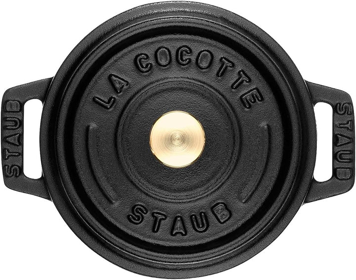 STAUB Gusseisen Mini Cocotte, Rund 12 cm, 0,25 L, Aromaregen Funktion, Für alle Herdarten geeignet,