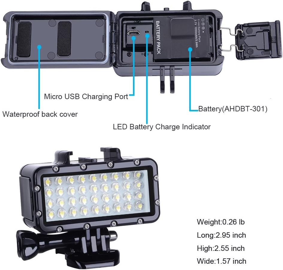 Suptig Licht Tauchen Licht High Power Dimmbare wasserdichte LED Video Licht Füllen Nachtlicht Tauche
