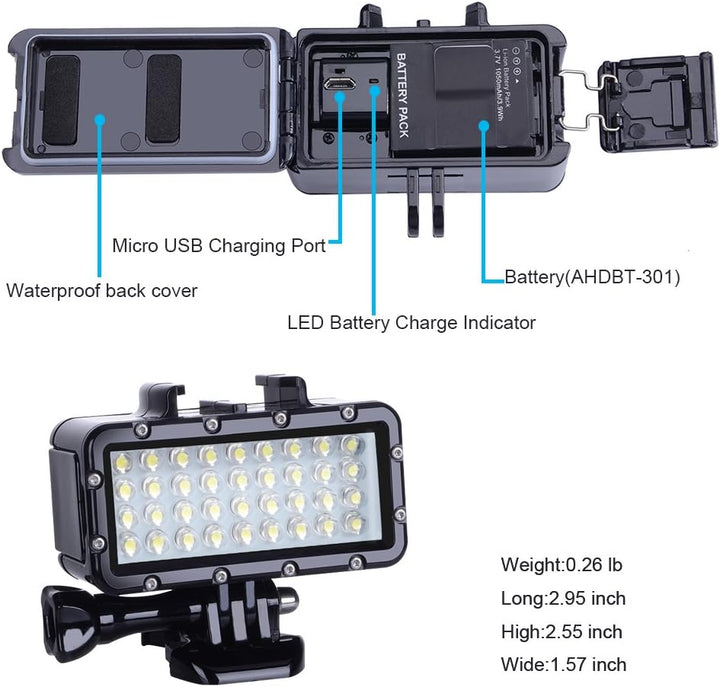 Suptig Licht Tauchen Licht High Power Dimmbare wasserdichte LED Video Licht Füllen Nachtlicht Tauche