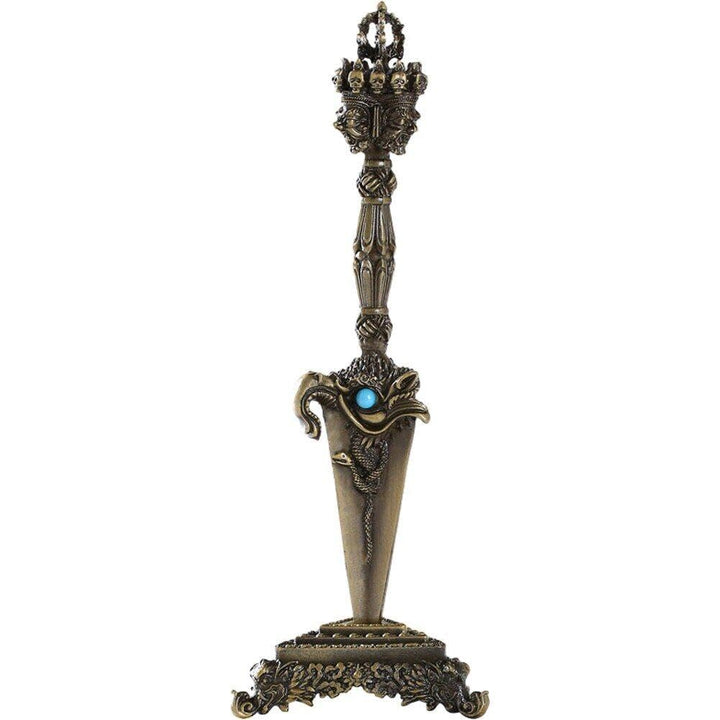 Buddhistischer Stahl Stössel Eingelegtes Edelsteinhandwerk Glückverheissend Buddhismus Desktop Home