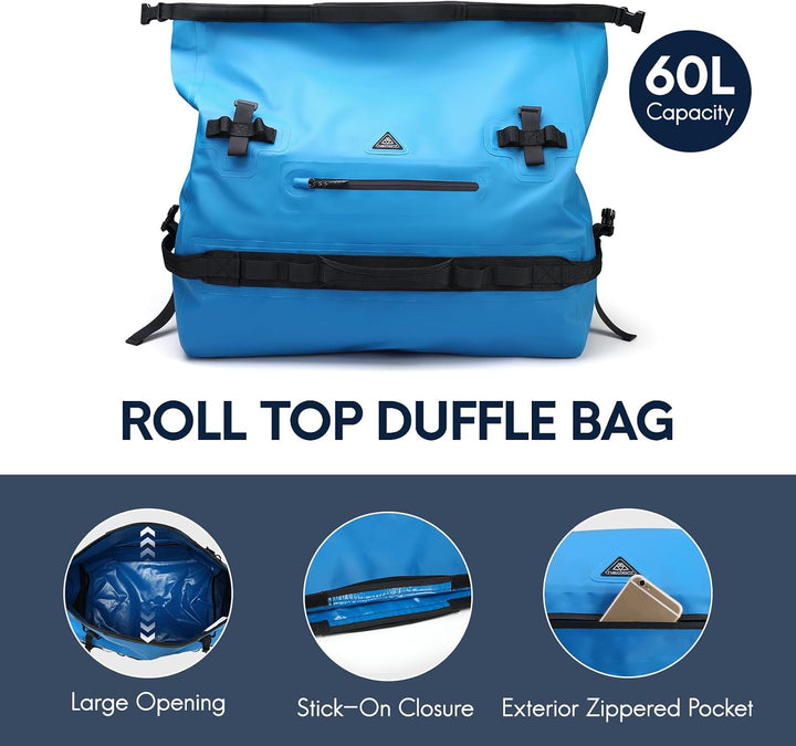 Haimont wasserdichter Rucksack, vielseitig wasserdicht Tasche, Dry Bag komfortabel, RollTop, Strand,