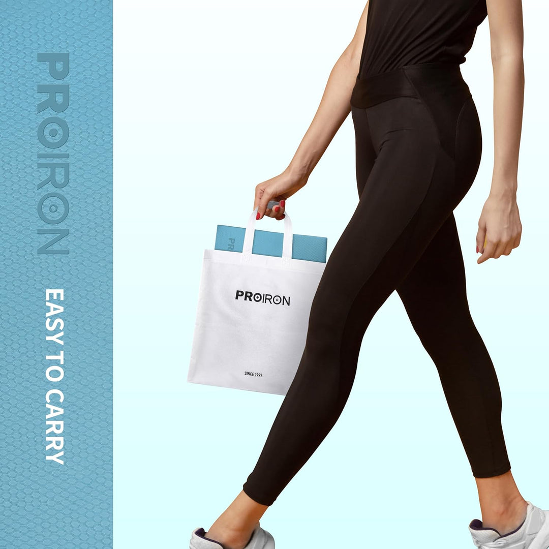 PROIRON Yogamatte Faltbar TPE, Reise Yogamatte rutschfest &amp; leicht 183cm x 61cm x 6mm, Gymnastikmatt