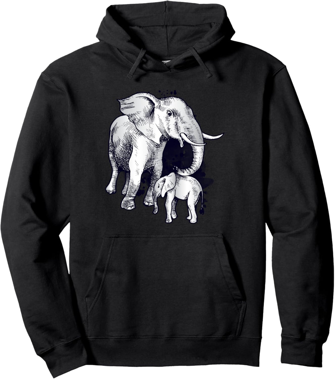 Schöner Elefant Wildlife Geschenk Pullover Hoodie