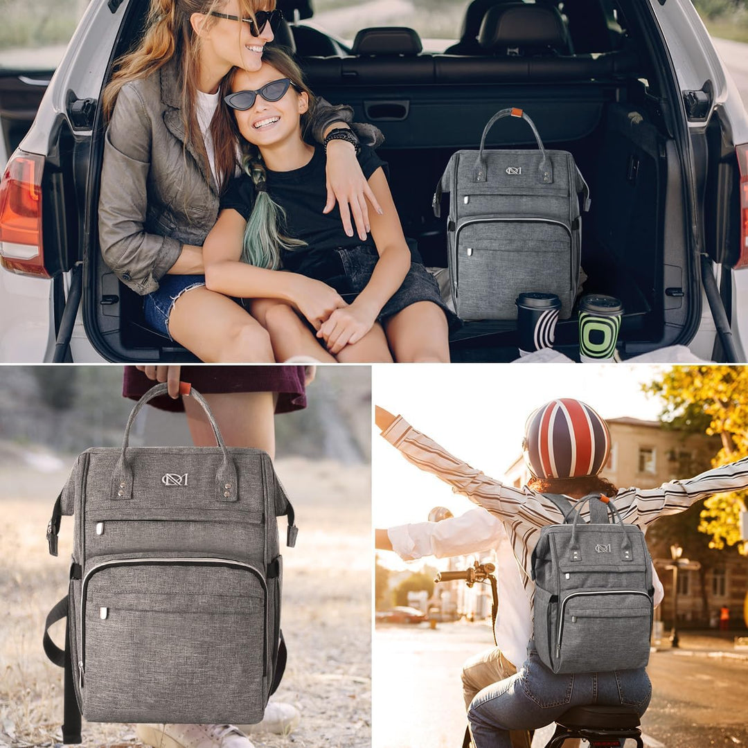 RJEU Rucksack Schule Damen,Schulrucksack Frauen,Laptop Rucksack mit 12-16 Zoll Laptopfach für Mädche