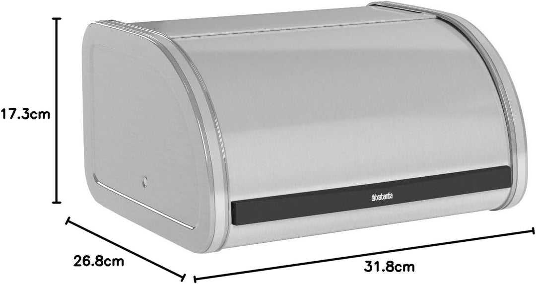 Brabantia Single Brotkasten, Mattiert, One Size Medium Matt Steel, Medium Matt Steel