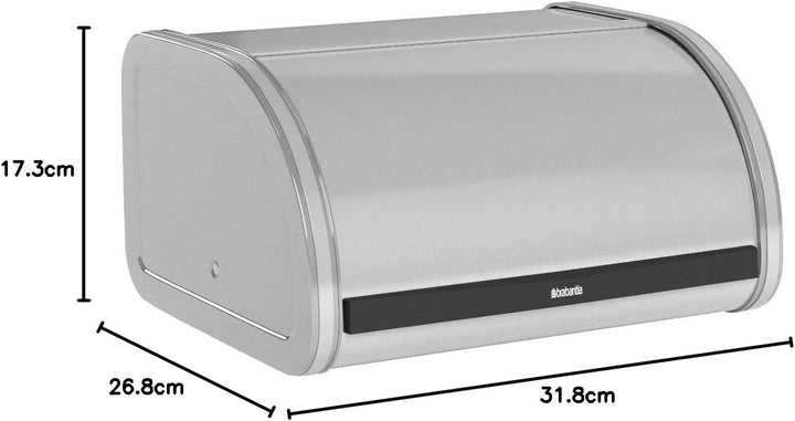Brabantia Single Brotkasten, Mattiert, One Size Medium Matt Steel, Medium Matt Steel