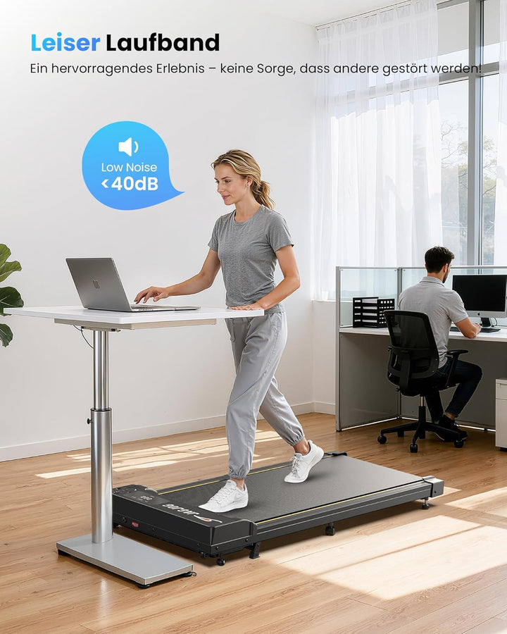 Laufband für Zuhause mit Neigung, Walking Pad mit 7° Steigung, 2.5 PS Laufband Steigung mit LED Anze