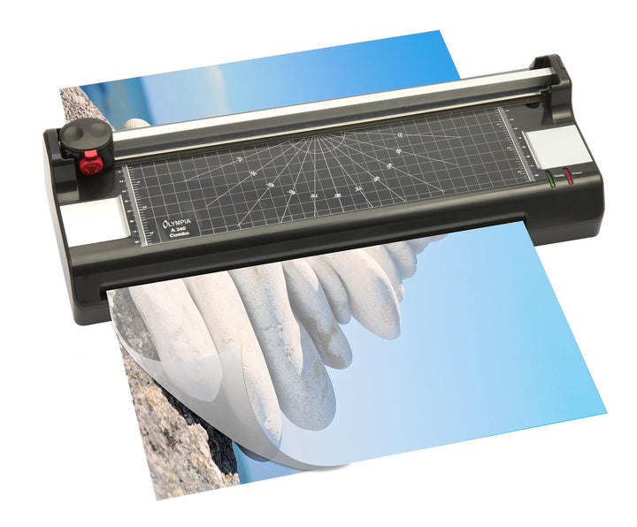 OLYMPIA Laminier- und Schneidegerät A 340 Combo silber/schwarz DIN A3 Single, Single