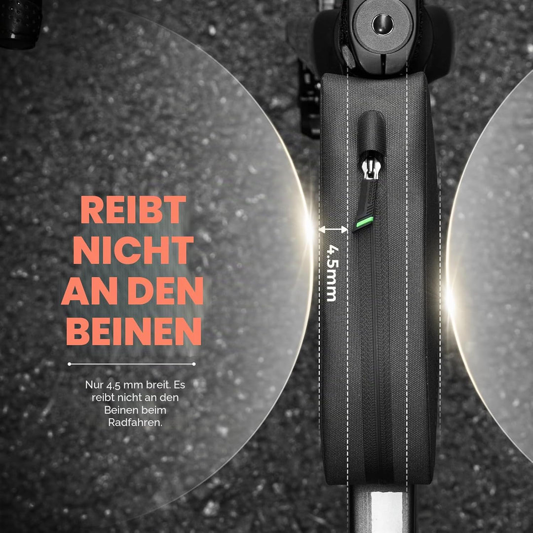 ROCKBROS Fahrrad Rahmentasche wasserdichte Fahrradtasche MTB Lenkertasche Oberrohrtasche Schwarz 1L