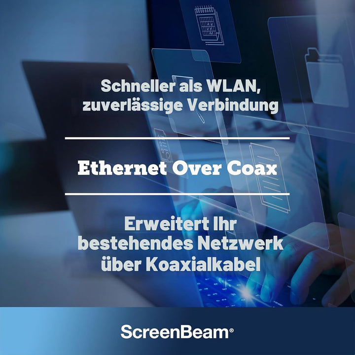 ScreenBeam MoCA 2.5 Netzwerkadapter für Highspeed-Internet, Ethernet Over Coax, Starter-Kit (Modell: