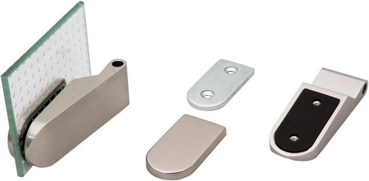 inova Beschlagset für Glastür Edelstahl Schloss Studio Bohrung Türdrücker + Türbänder Typ DB05