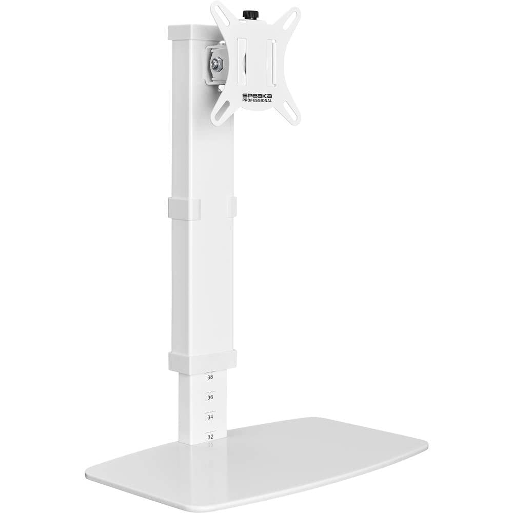 Speaka Professional SP-TMS-201 Monitor-Standfuss 1 Display(s) 43,2 cm (17) - 81,3 cm (32) Weiss Höhe