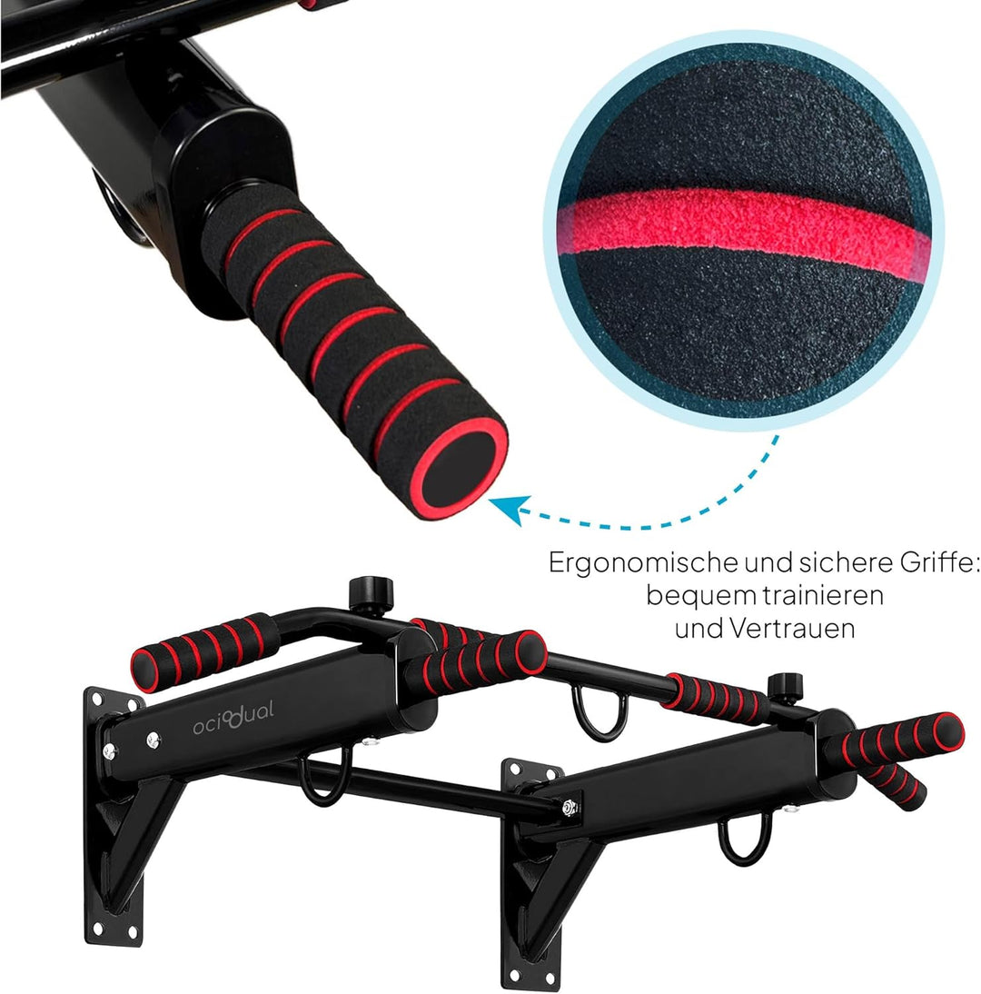 OcioDual Klimmzugstange Wand Professionelle, All-in-One-Multifunktion, Klimmzugstange zur Wandmontag