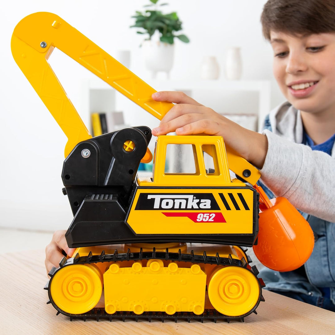 Tonka Stahl Abrissbirne, haltbare Konstruktion aus echtem Stahl, gelbes Abbruchspielzeug mit realist