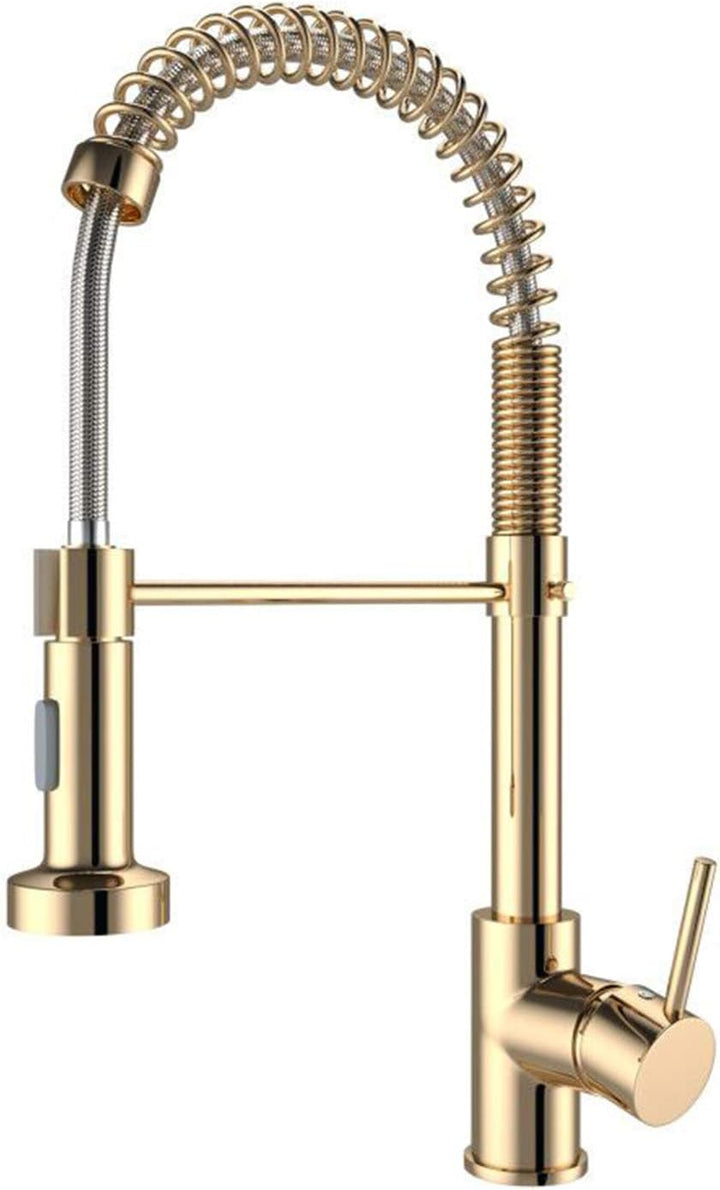 Onyzpily Goldfarbene Küchenarmaturen für die Küche, Spülbecken, Mischbatterie mit massivem Messing,