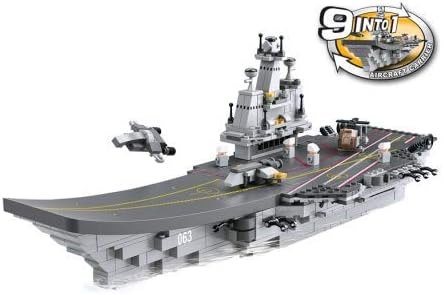 SLUBAN M38-B0537 NAVY. 9 INTO 1. 9 DIFFERENT ITEMS IN ONE DISPLAY BOX. COMBINE THE 9 TO MAKE AIRCRAF