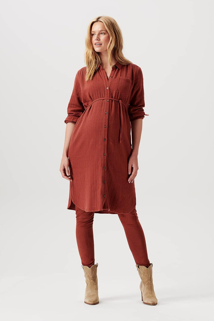 Noppies Damen Leggings Legging Panama Over The Belly 34 Henna - P635, 34 Henna - P635