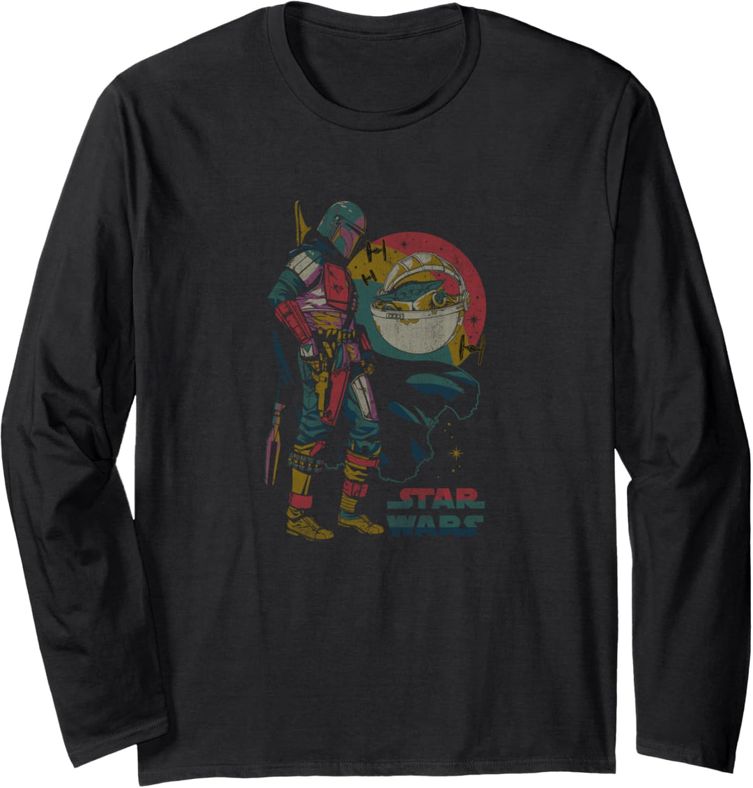 Star Wars The Mandalorian Dark Portrait Langarmshirt