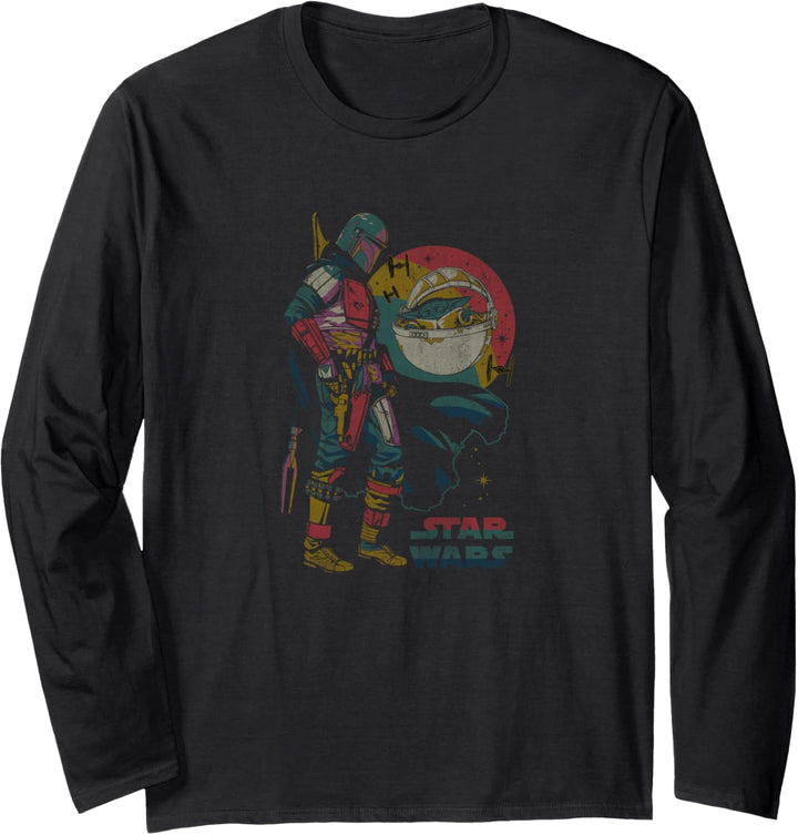 Star Wars The Mandalorian Dark Portrait Langarmshirt