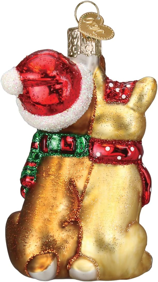 Old World Christmas Rudolph and Clarice Glasfigur für Weihnachtsbaum Klassisch, Klassisch