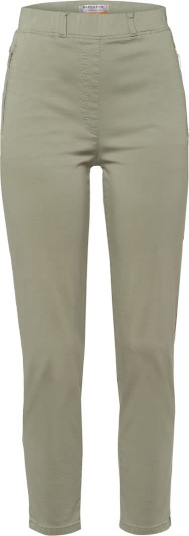 Raphaela by Brax Damen Style Lavina Verkürzt Rundum Schlupf Light Summer Cotton Hose 27W / 30L Sage,