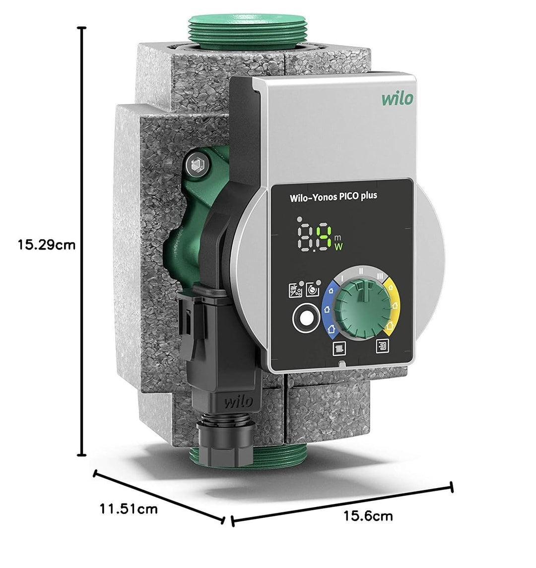 Wilo-Yonos PICO plus 25/1-4-130, Hocheffiziente Heizungspumpe, Nassläufer-Umwälzpumpe, Baulänge 130m