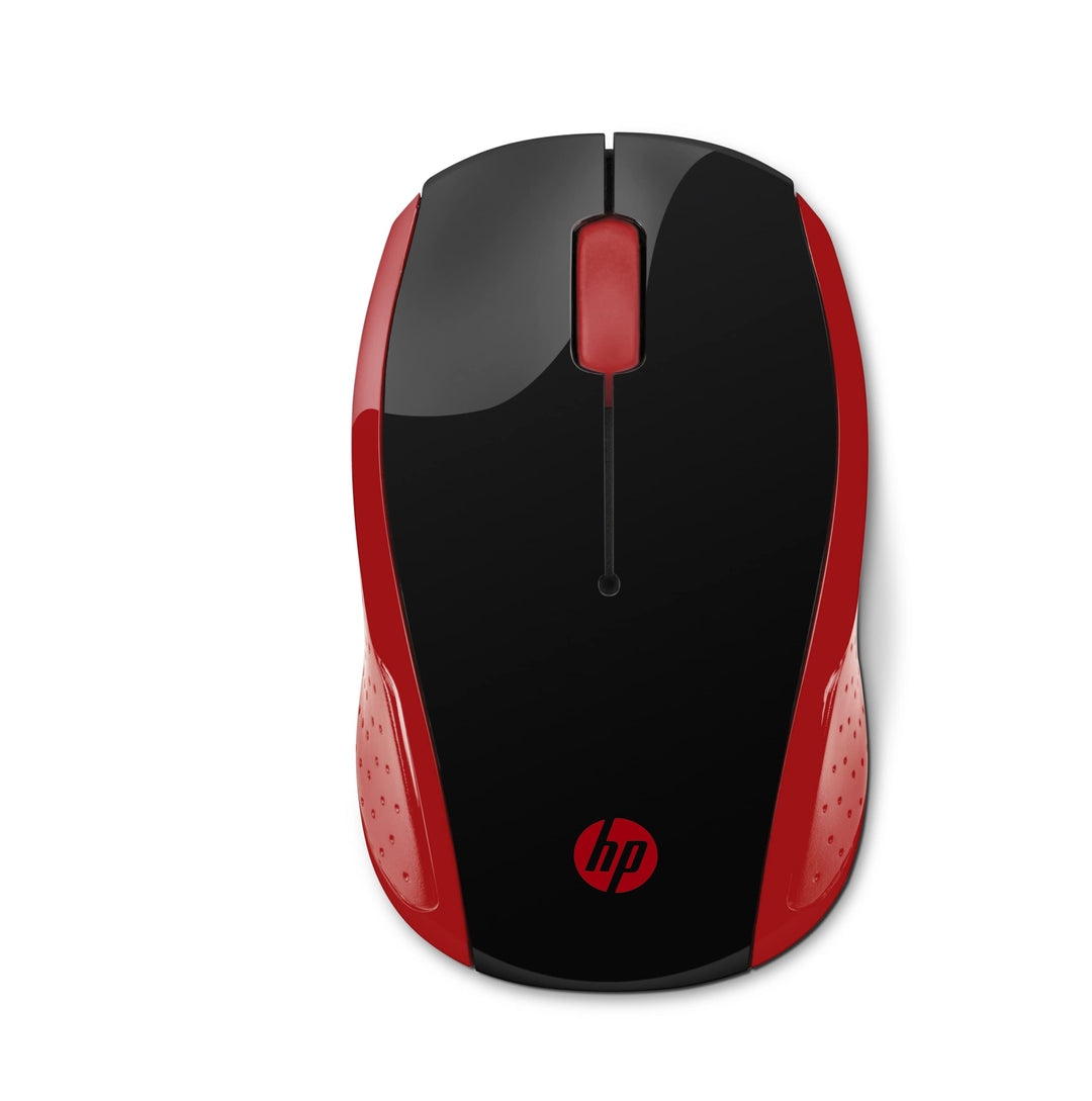 HP 200 (2HU82AA) kabellose Maus (1.000 dpi, 3 Tasten, Scrollrad, USB dongle) schwarz / rot rot Singl
