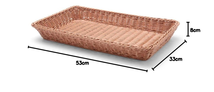 HENDI Brotkörb, Brötchenkorb, Körbe, Verstärkt durch einen Stahlrahmen, GN 1/1, 530x325x(H)65mm, GN