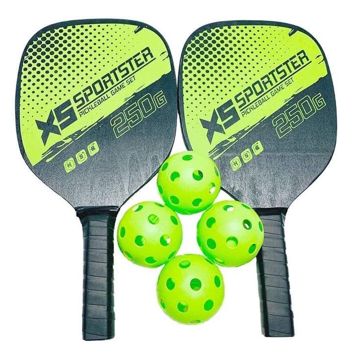 zalati Pickleball-Paddel, 2 Schläger, 4 Stück, Pickle-Ball mit Tragetasche, für Indoor- und Outdoor-