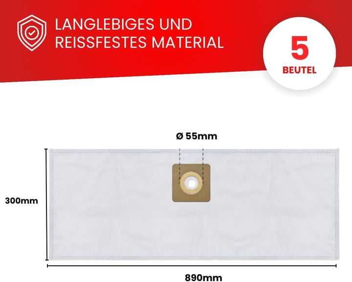 Invest - Staubsaugerbeutel Ersatz, Filtertüten Beutel Kompatibel mit BOSCH AdvancedVac 20, BOSCH Uni