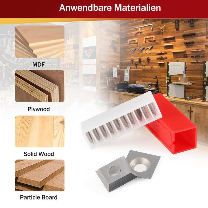 Trvoxviq Wendeplatten Wendemesser 10 Stück Ersatzklingen(12x12X2.2mm, 35°), Hartmetalleinsätze Vierk