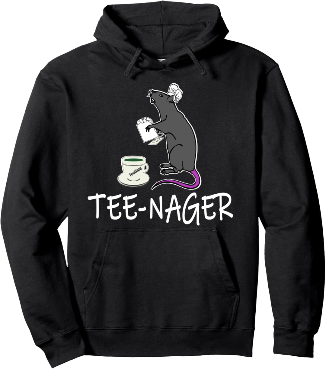 Teenager, Humor Tee-Nager , Nagetier , Teetrinker Ratte Pullover Hoodie