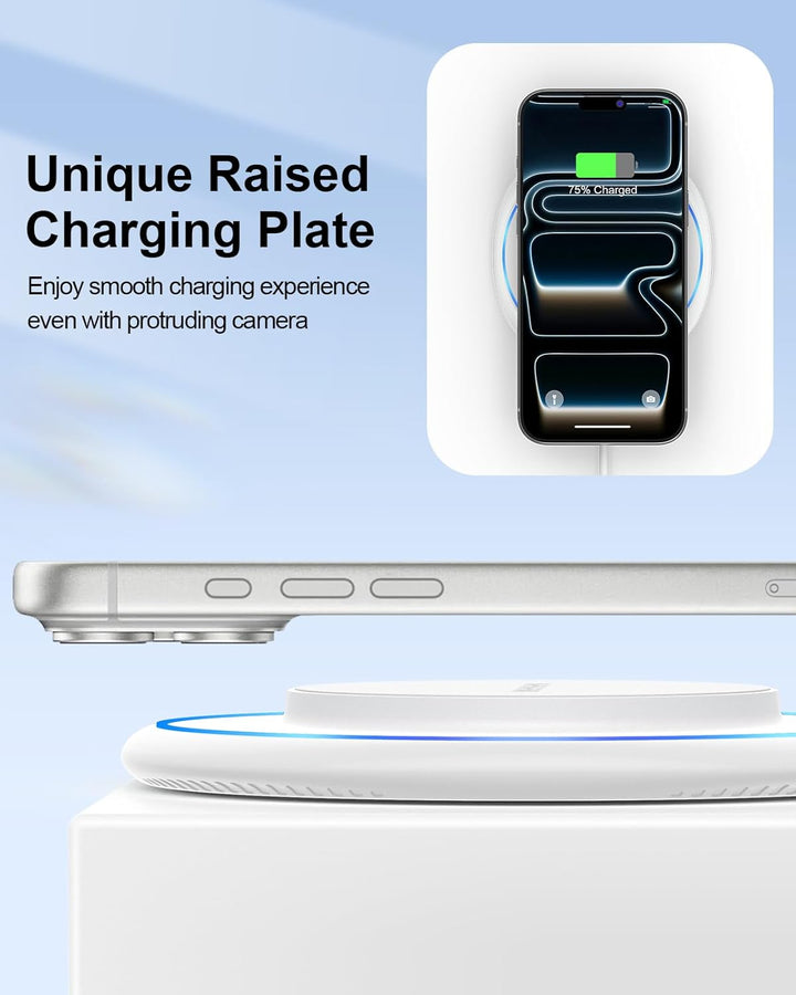 Magsafe Ladegerät mit 20W Schnelles Adapter für iPhone Ladestation, NANAMI Wireless Charger induktiv