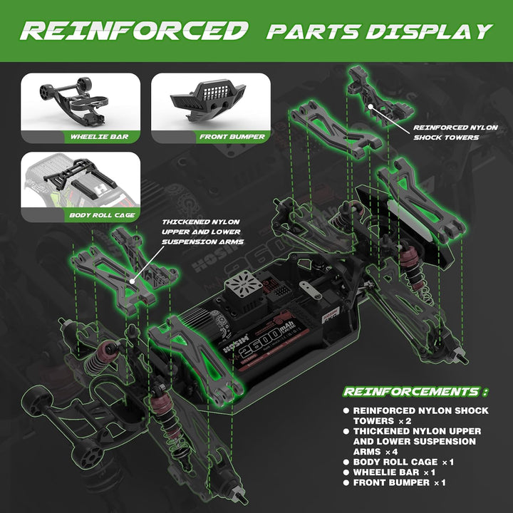 Hosim X09 Brushless RC Auto für Erwachsene, Mini 1:10 70 km/h High Speed 4x4 Offroad RC Truck, schne