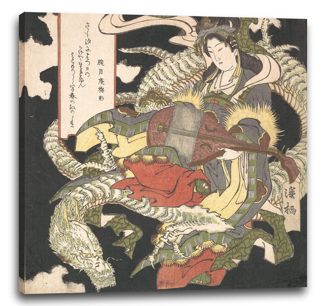 Printed Paintings Leinwand (60x60cm): Aoigaoka Keisei - Benzaiten (Göttin der Musik und des Glücks)