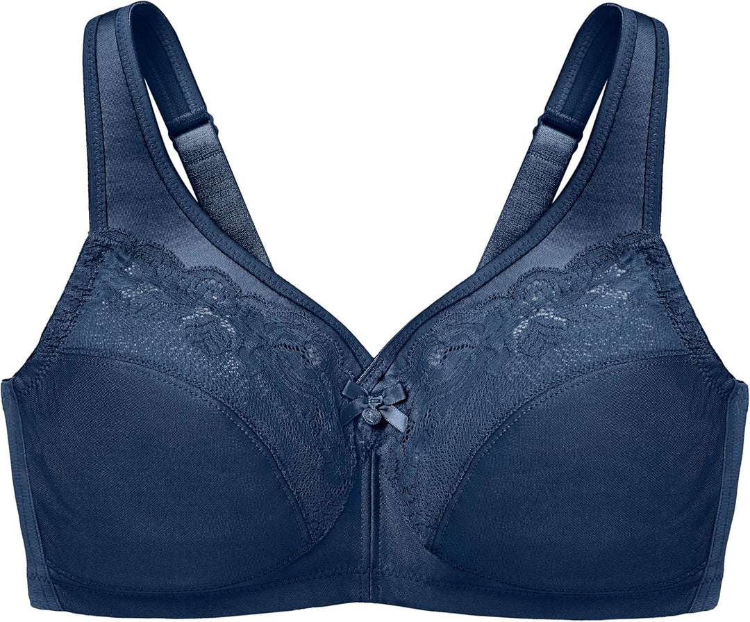 Glamorise Damen Minimizer Bra 80C Blau, 80C Blau