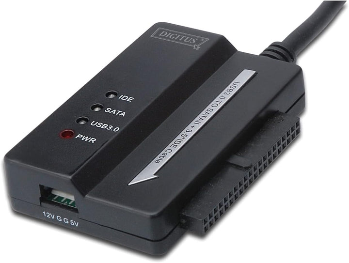 DIGITUS Festplatten-Adapterkabel - USB 3.0 zu SATA2/IDE Konverter - für 2,5/3,5" SSDs/HDDs - 5 Gbit/