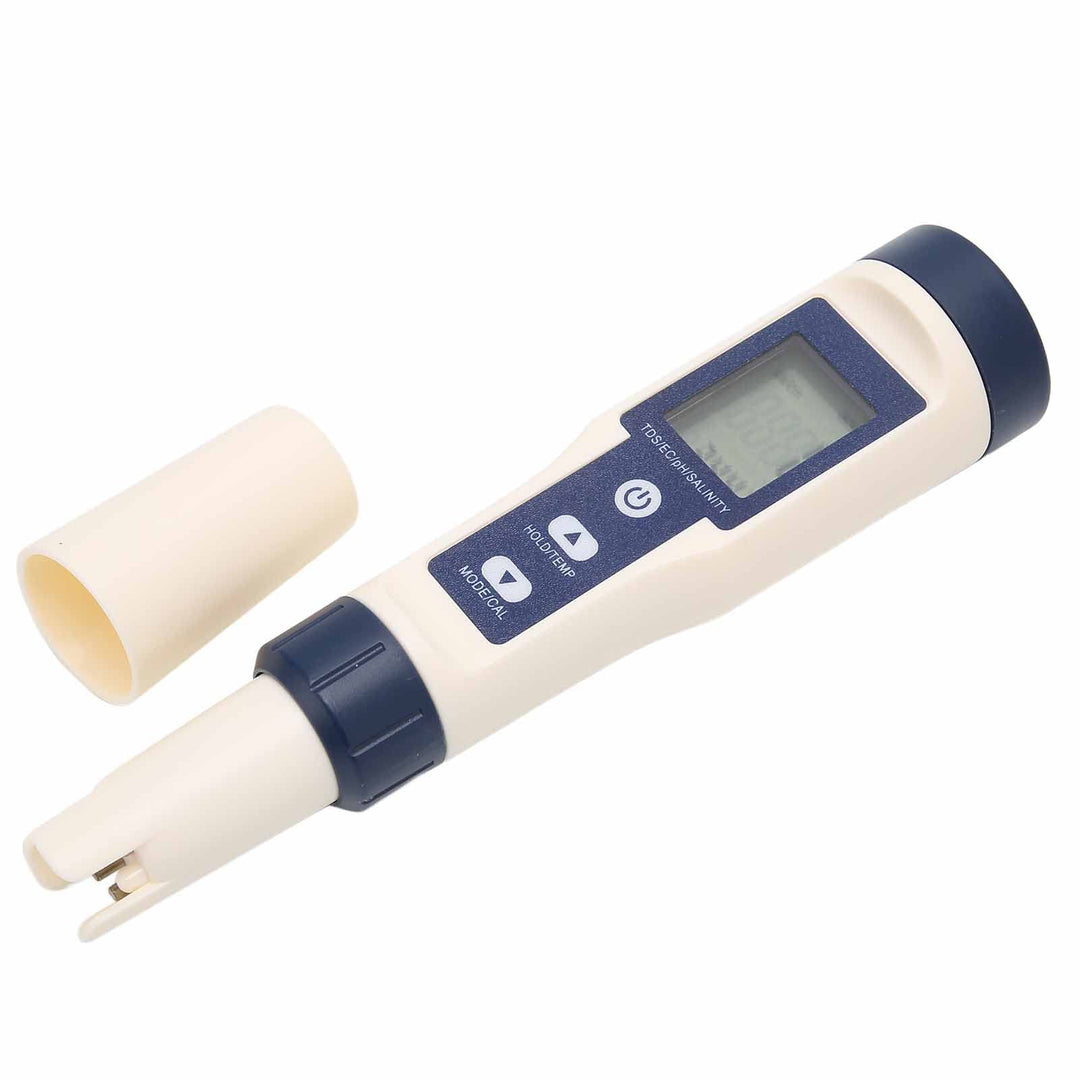TOPINCN Wasserqualitätsprüfgerät,5in1 multifunktionale tragbare Digitale Wasserqualität Tester PH/Sa