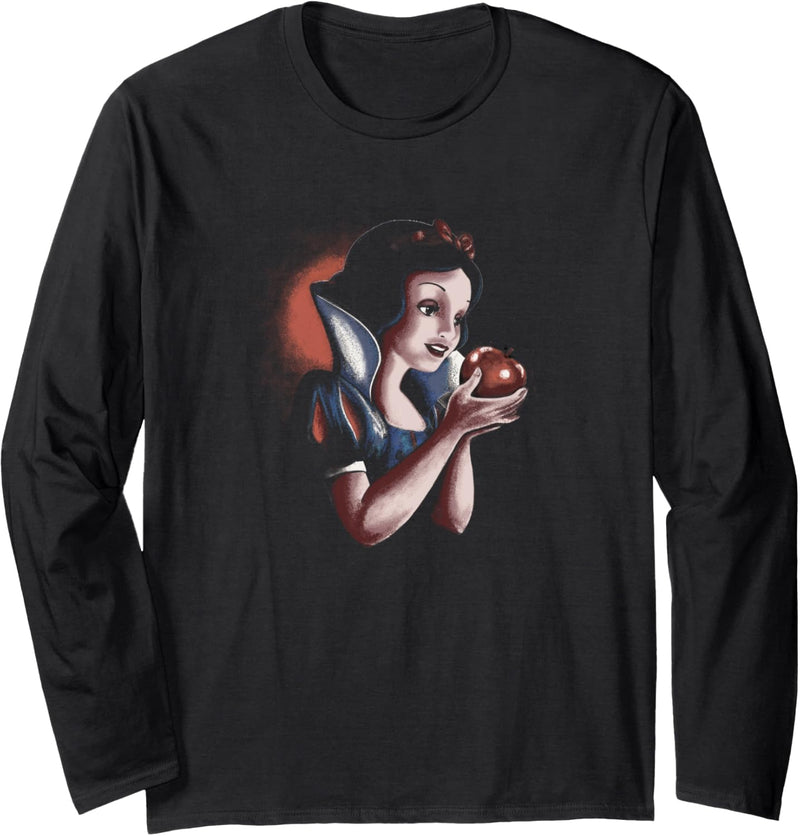 Disney Snow White Distressed Apple Portrait Langarmshirt