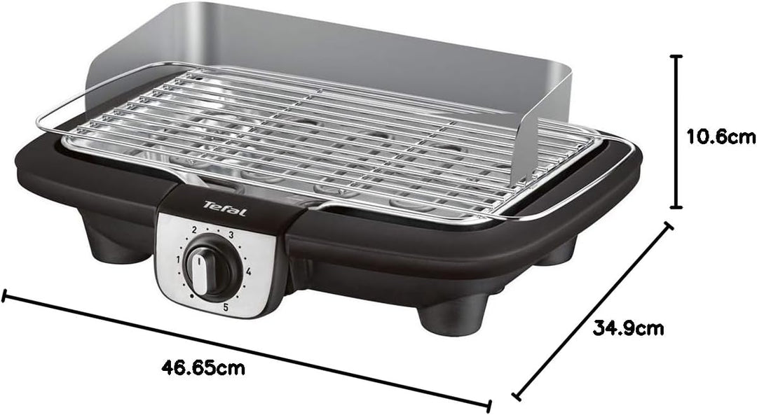Tefal EasyGrill BG90A810 - Barbecue gril -électrique - 870 cm ² - noir/inox