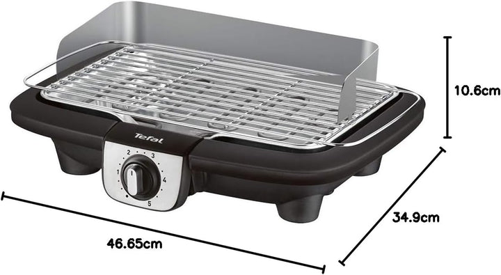 Tefal EasyGrill BG90A810 - Barbecue gril -électrique - 870 cm ² - noir/inox