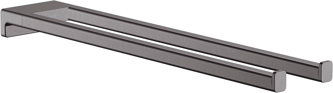 hansgrohe Handtuchstange AddStoris, Handtuchhalter 44.5cm, Badetuchhalter, Brushed Black Chrome Brus
