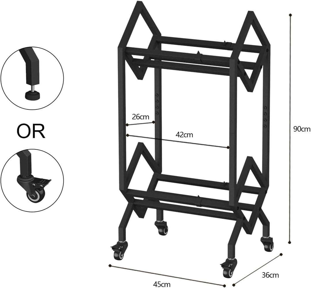 VEDECASA DJ Vinyl Record Speicherhalter Rack LP Storage Display Ständer mit Casters einfach zu versc
