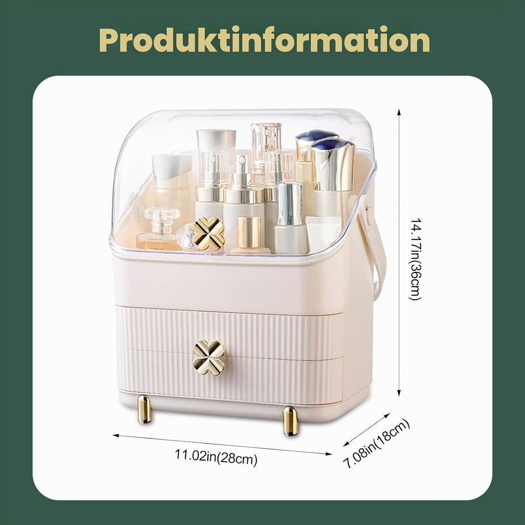 Galatée Tragbare Make Up Organizer Kosmetikbox Kosmetische Aufbewahrungs Box Mit Staubdichtem Deckel